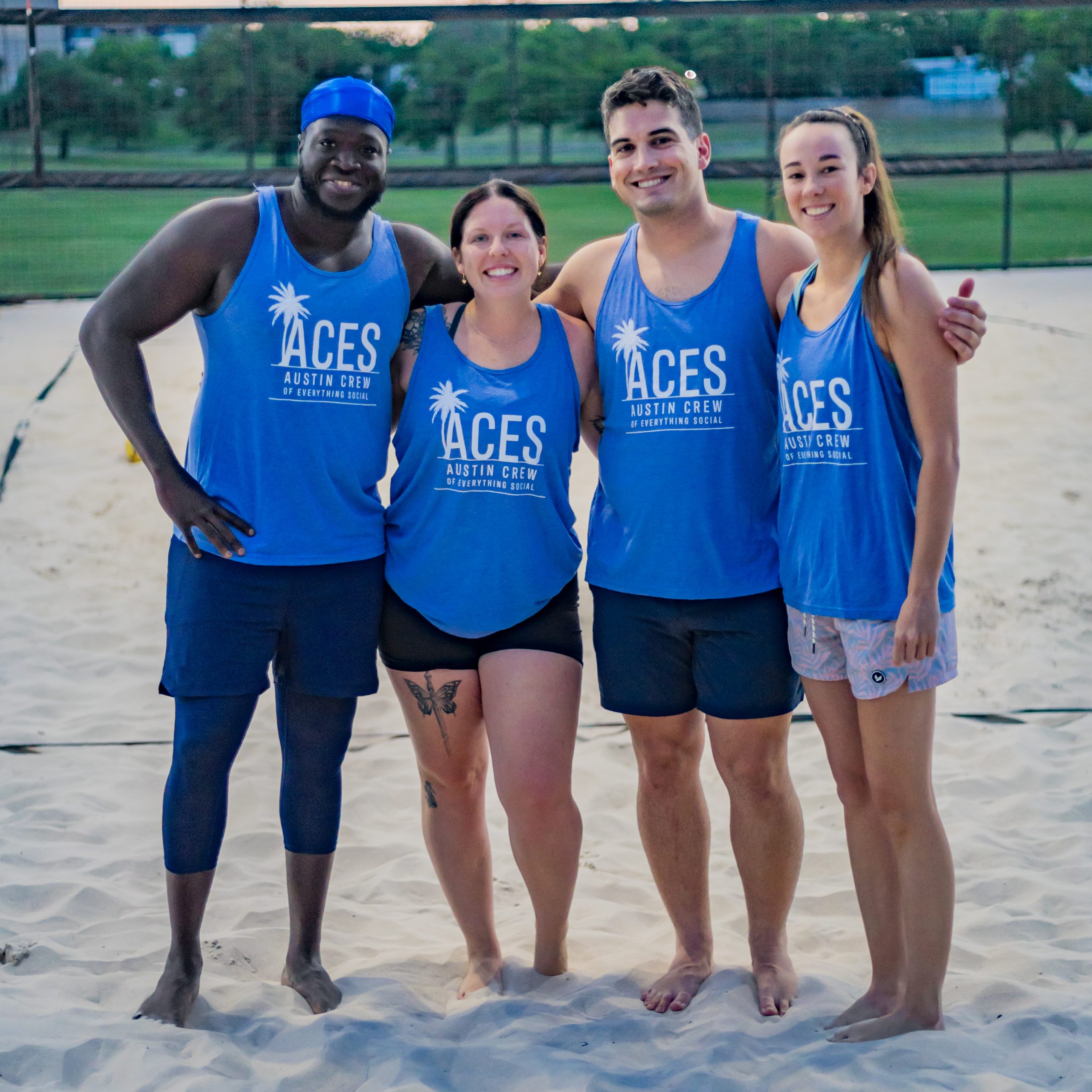 a group of volleyball players in a team