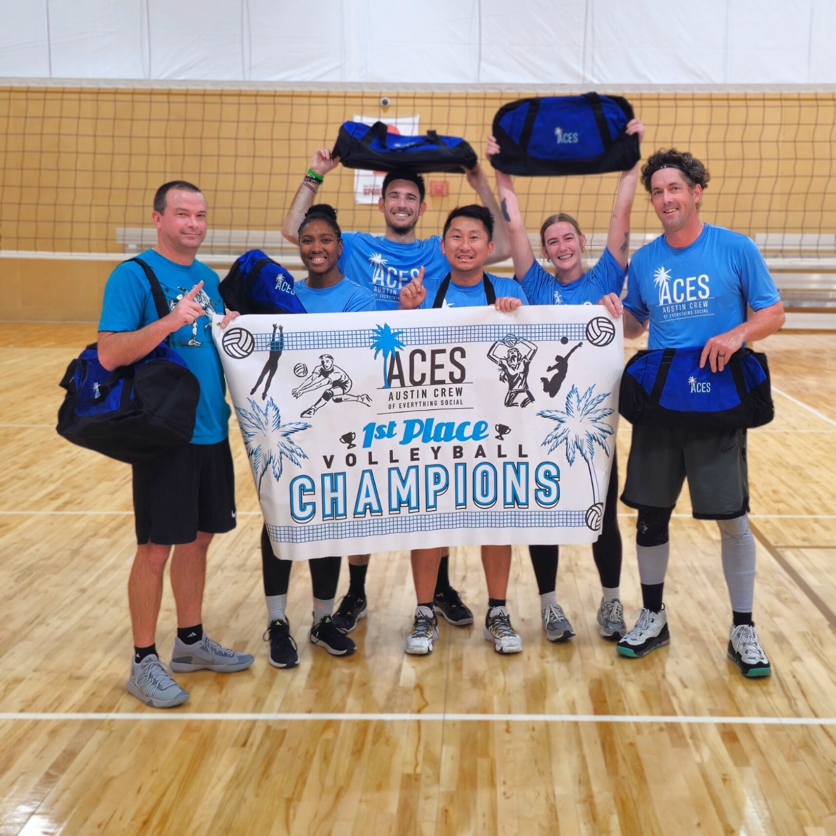 Join ACES Tuesday Co-Ed Indoor 6's Volleyball League